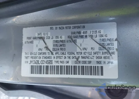 2013 Mazda Mazda5 Sport from USA, damaged, VIN JM1CW2BLXD0145955